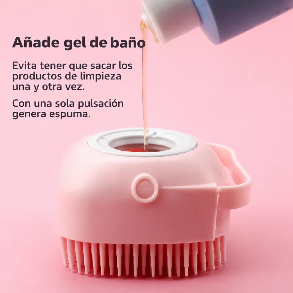 Cepillo de Baño de Silicona para Mascotas
