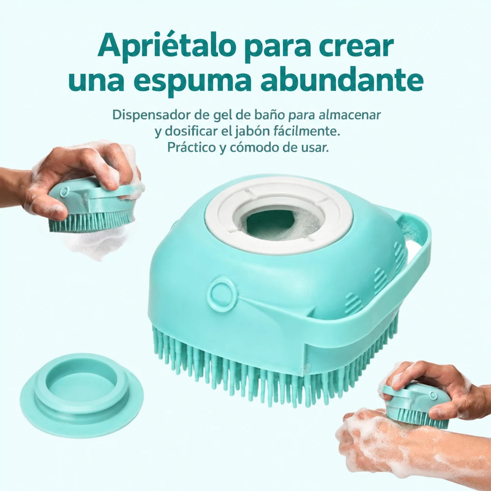 Cepillo de Baño de Silicona para Mascotas